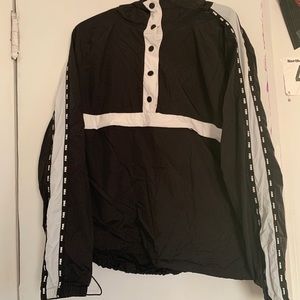 PINK Black Windbreaker